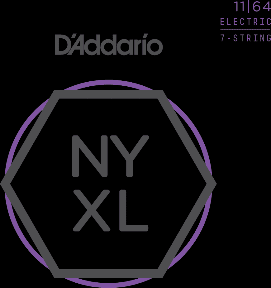 D'addario Nyxl1164 7-string Nickel Wound Electric Guitar 7c Medium 11-64 - Cordes Guitare Électrique - Main picture