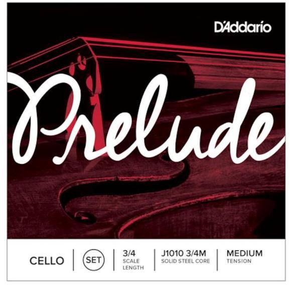Cordes violoncelle D'addario Prelude J1010  3/4M Jeu De Cordes Pour Violoncelle 3/4 Medium
