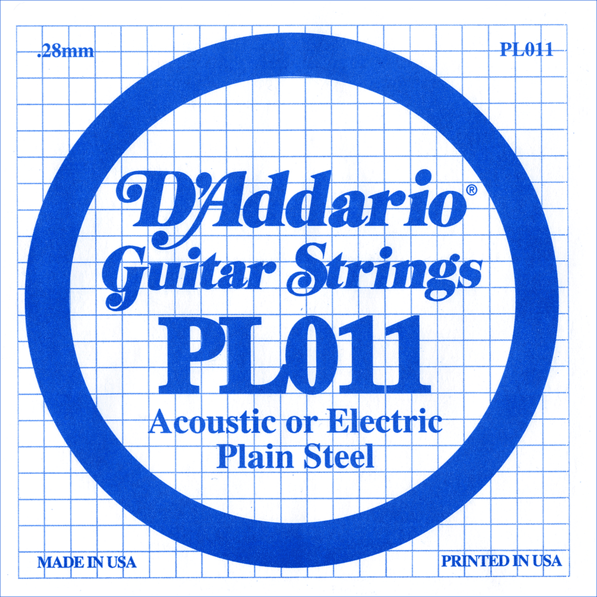 D'addario Corde Au DÉtail Xl Nickel Single Pl011 Acier Plein - Cordes Guitare Électrique - Main picture