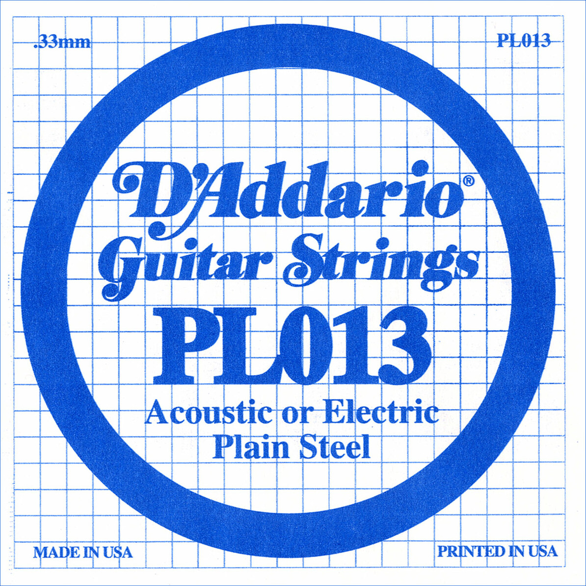 D'addario Xl Nickel Single Pl013 Acier Plein - Cordes Guitare Électrique - Main picture