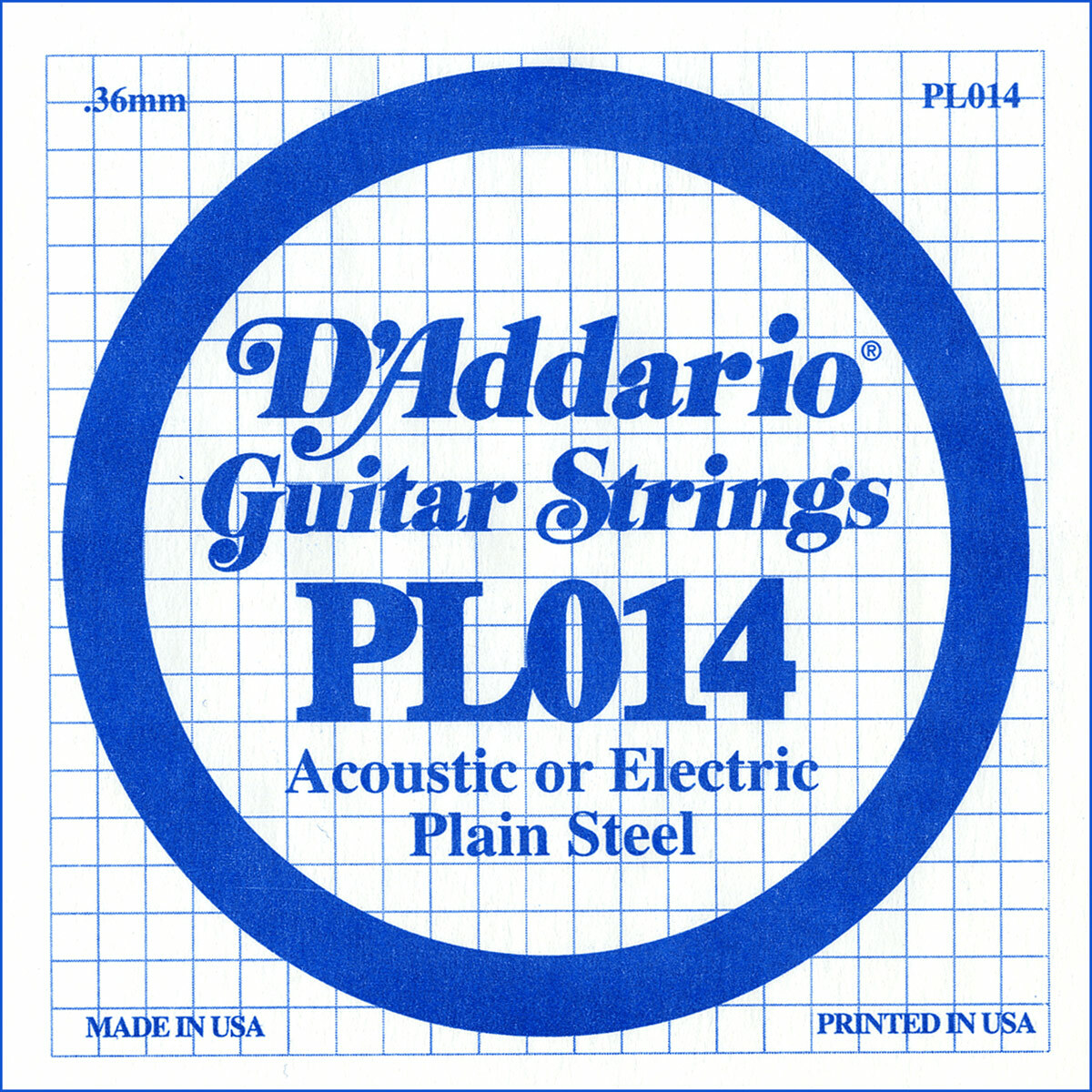 D'addario Corde Au DÉtail Xl Nickel Single Pl014 Acier Plein - Cordes Guitare Électrique - Main picture