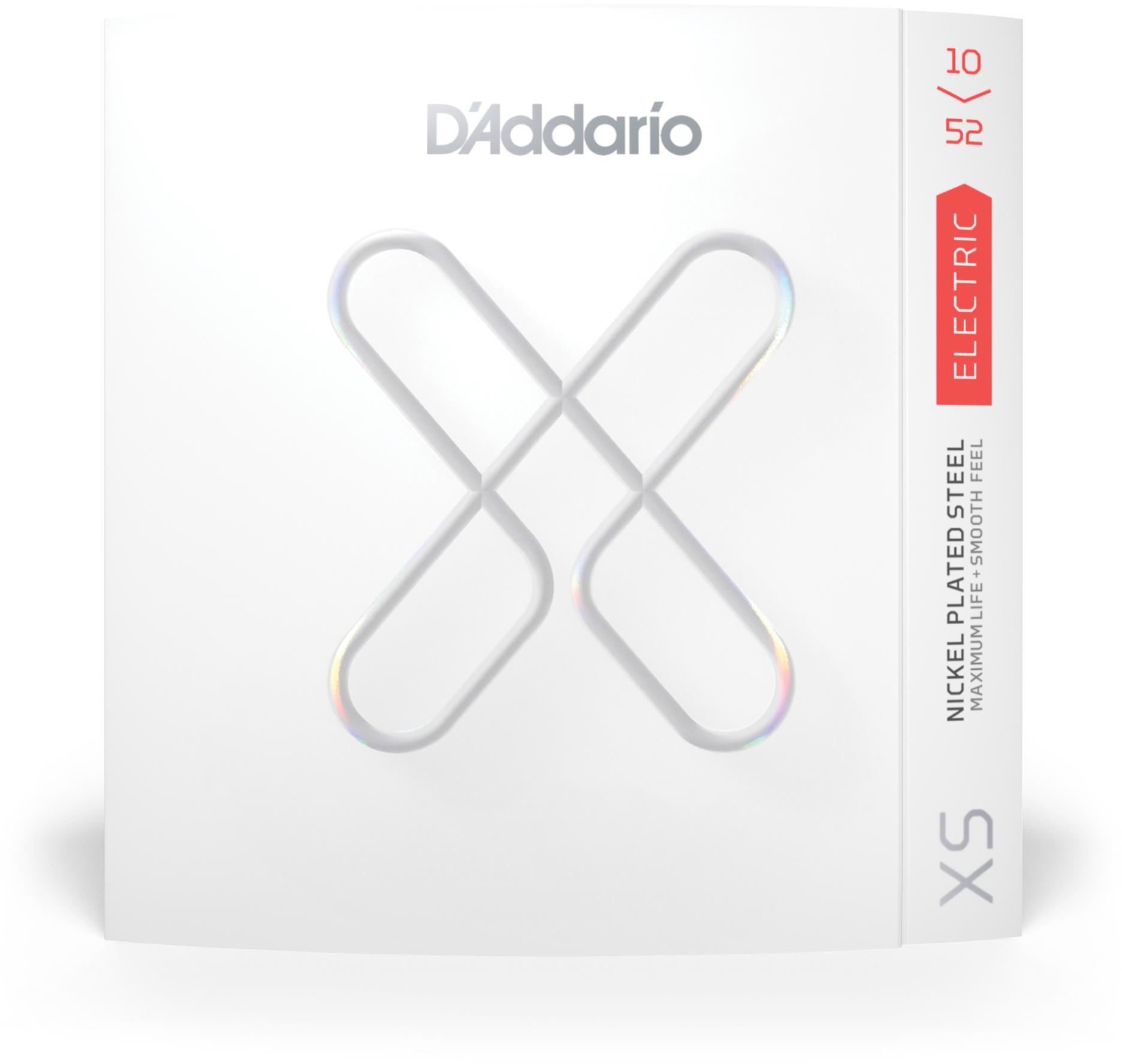 Cordes guitare électrique D'addario XSE1052 Electric Guitar 6-String Set NPS Coated Round Wound 10-52 - Jeu de 6 cordes