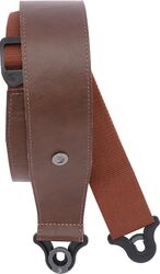 Sangle courroie D'addario Auto Lock Cuir Guitar Strap Brown 6,3 cm