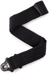 Sangle courroie D'addario Auto Lock Strap Black Padded Stripes