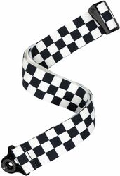 Sangle courroie D'addario Auto Lock Strap Skater Checkerboard