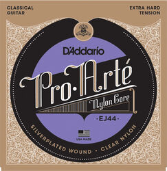 Cordes guitare classique nylon D'addario EJ44 Pro Arte  Classical Nylon Core - Jeu de 6 cordes