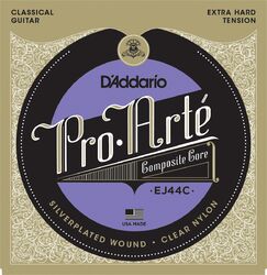 Cordes guitare classique nylon D'addario EJ44C Pro Arte Classical Composite Core - Jeu de 6 cordes