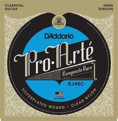 Cordes guitare classique nylon D'addario EJ46C Pro Arte Classical Composite Core - Jeu de 6 cordes