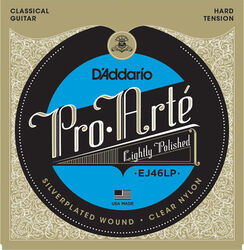 Cordes guitare classique nylon D'addario EJ46LP Pro Arte Classical Lightly Polished - Jeu de 6 cordes