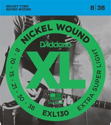 Cordes guitare électrique D'addario EXL130 - Jeu de 6 cordes