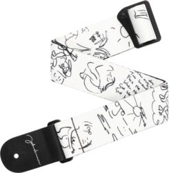 Sangle courroie D'addario 50JL02 John Lennon Art Series Polyester Strap - John & Yoko