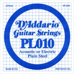 Cordes guitare électrique D'addario XL Nickel Single PL010 - Corde au détail