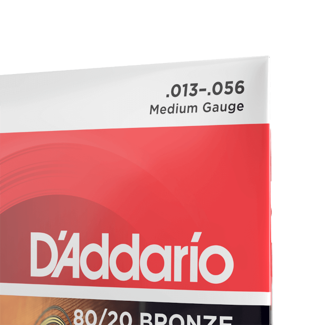 D'addario Ej12 80/20 Bronze Acoustic Guitar Strings, Medium, 13-56 - Cordes Guitare Acoustique - Variation 1