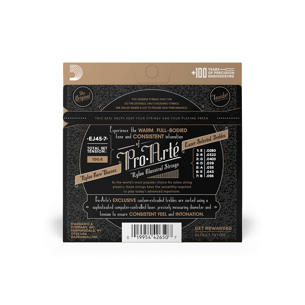D'addario Ej45-7 7 String Nylon Classic - Cordes Guitare Classique Nylon - Variation 1