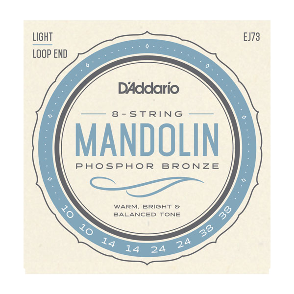 D'addario Ej73 Mandolin Strings Phosphor Bronze Light 10-38 - Cordes Mandoline - Variation 1