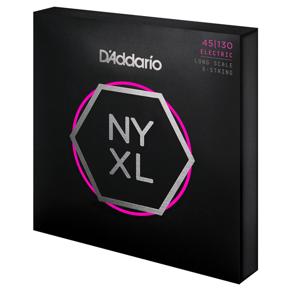 D'addario Nyxl45130 5-string Nickel Wound Electric Bass Long Scale 5c Regular Light 45-130 - Cordes Basse Électrique - Variation 1