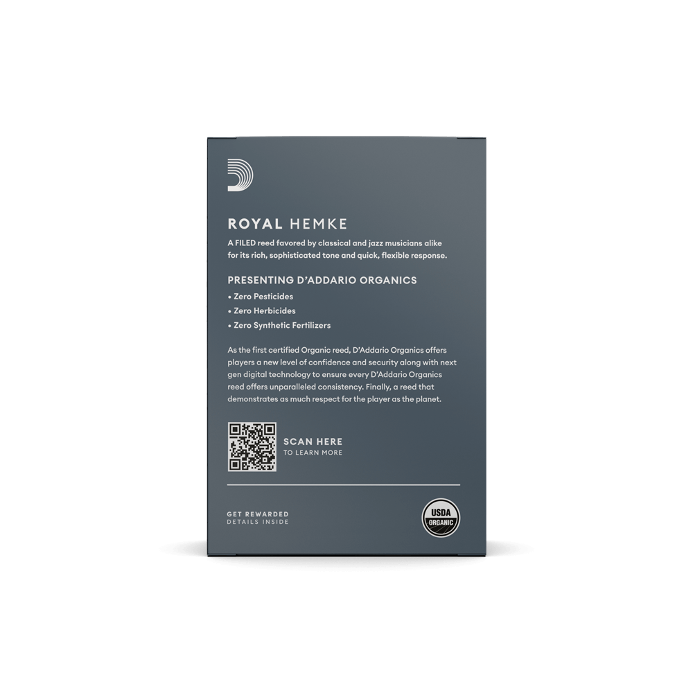 D'addario Rhkp10asx250 Royal Hemke Organic Alto Saxophone Reeds, Strength 2.5, 10-pack - Anche Saxophone - Variation 3