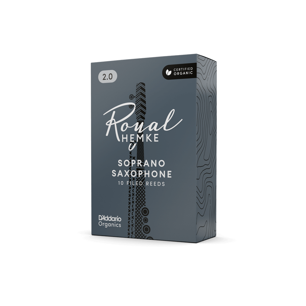 D'addario Rhkp10ssx300 Royal Hemke Organic Soprano Saxophone Reeds, Strength 3.0, 10-pack - Anche Saxophone - Variation 1