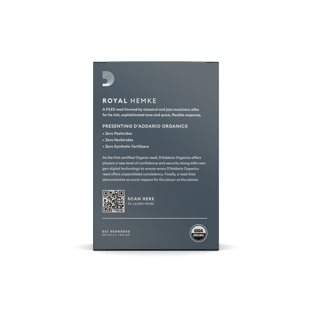 D'addario Rhkp10ssx400 Royal Hemke Organic Soprano Saxophone Reeds, Strength 4.0, 10-pack - Anche Saxophone - Variation 3