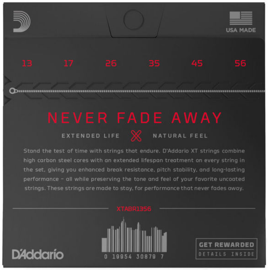 D'addario Xtabr1356 Acoustic Guitar 80/20 Bronze 6c 13-56 - Cordes Guitare Acoustique - Variation 1