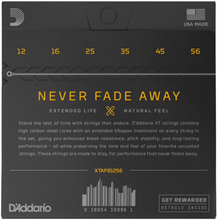 D'addario Xtapb1256 Phosphor Bronze Coated Acoustic Guitar 6c 12-56 - Cordes Guitare Acoustique - Variation 1