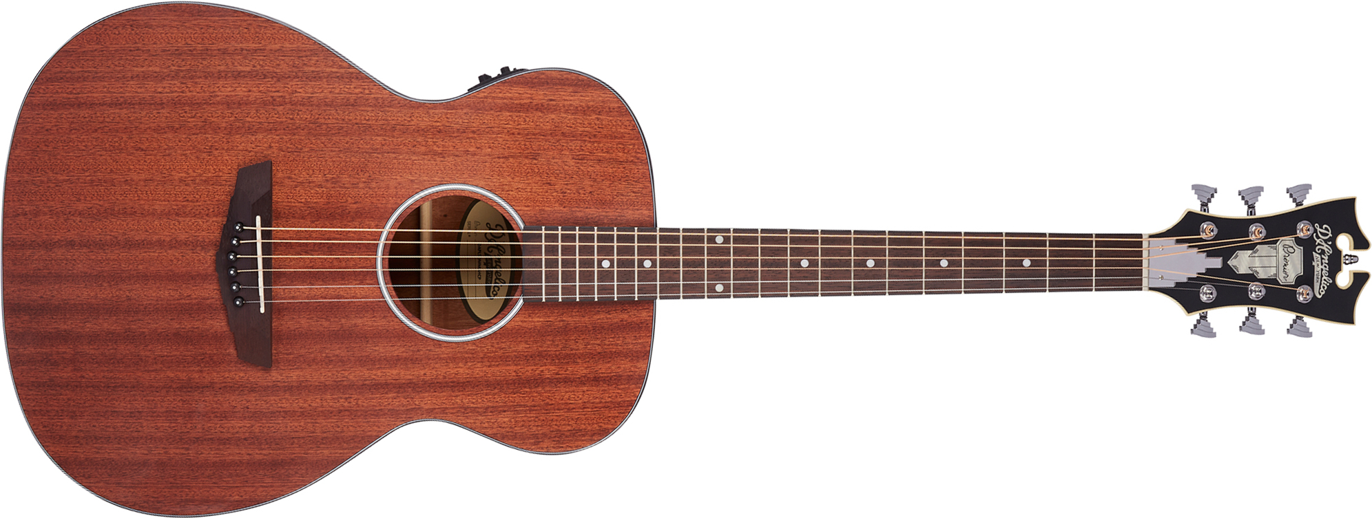 D'angelico Tammany Ls Premier Om Tout Acajou Mer Rw - Natural Mahogany Satin - Guitare Folk - Main picture