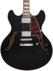 Guitare électrique 1/2 caisse D'angelico Premier DC - Solid black