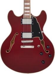 Guitare électrique 1/2 caisse D'angelico Premier DC - Burnt red