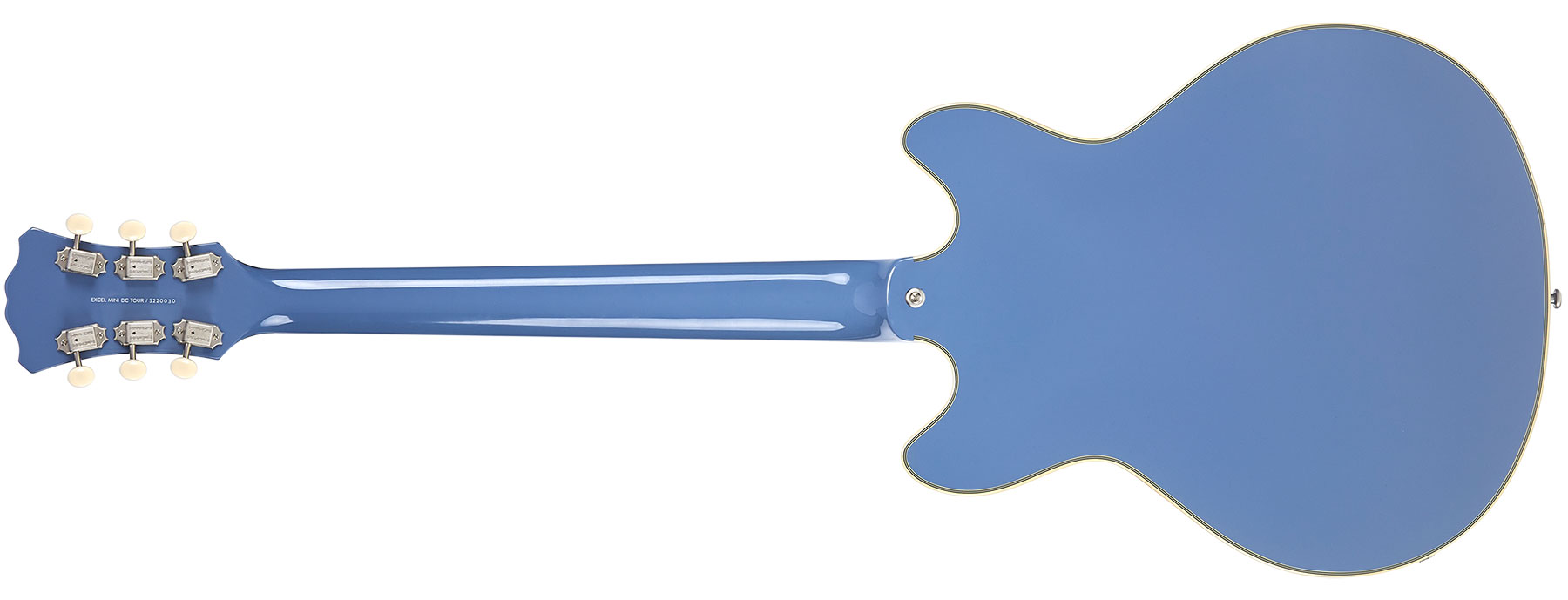 D'angelico Mini Dc Tour Excel 2h Ht Eb - Slate Blue - Guitare Électrique 1/2 Caisse - Variation 2