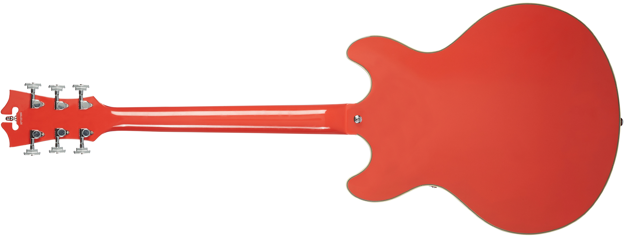 D'angelico Premier Dc 2h Ht Ova - Fiesta Red - Guitare Électrique 1/2 Caisse - Variation 1