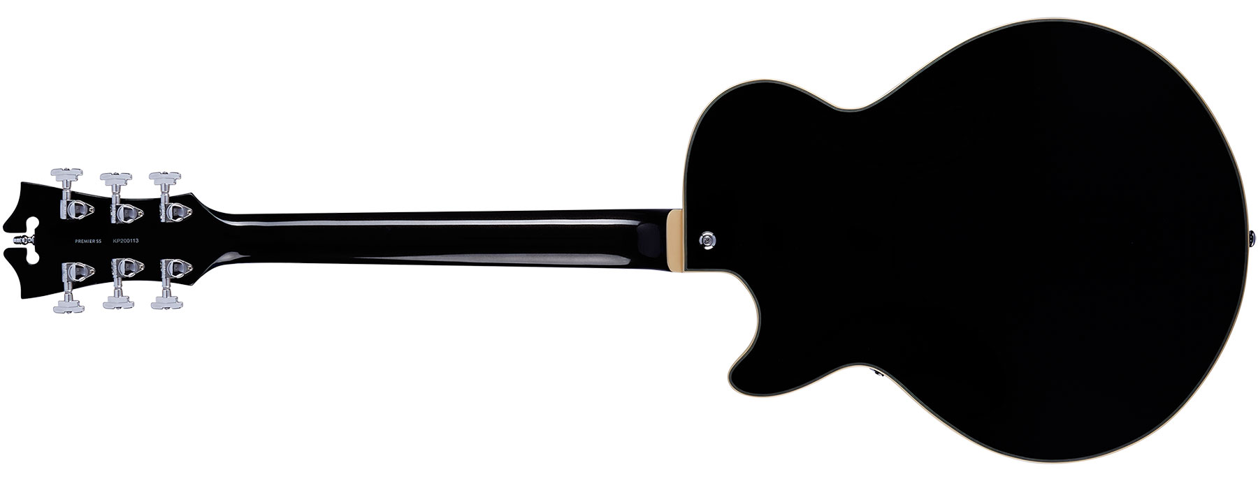 D'angelico Ss Premier 2h Ht Ova - Black Flake - Guitare Électrique 1/2 Caisse - Variation 2