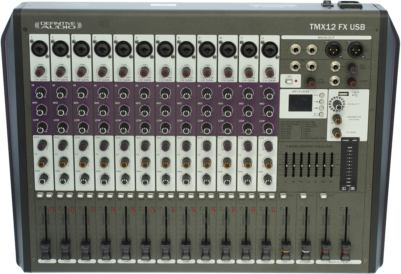 Definitive Audio Tmx12 Fx Usb - Table De Mixage Analogique - Main picture