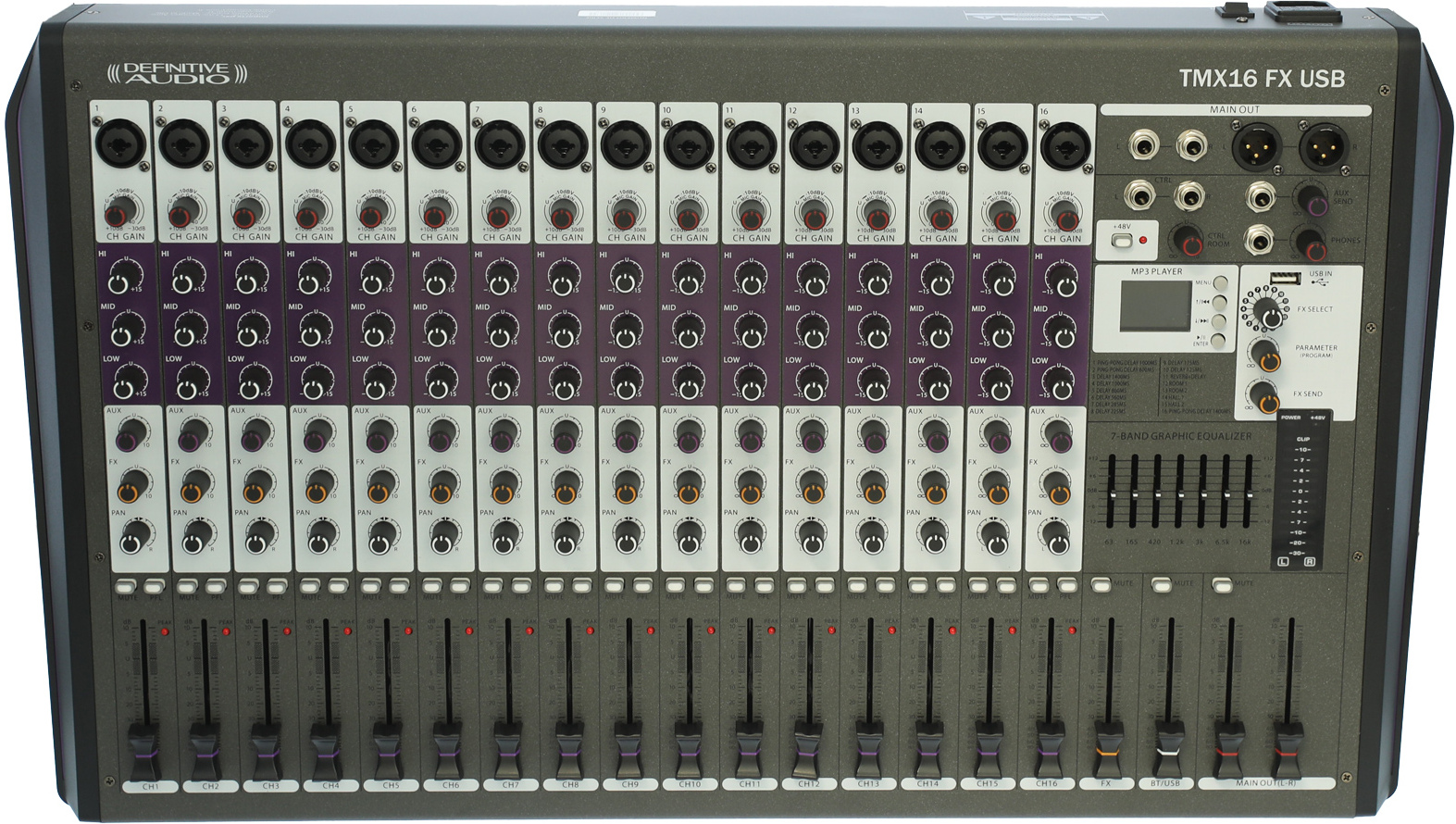 Definitive Audio Tmx16 Fx Usb - Table De Mixage Analogique - Main picture