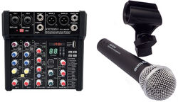 Table de mixage analogique Definitive audio TM 22 BU-DSP + Micro Xd410 X-tone