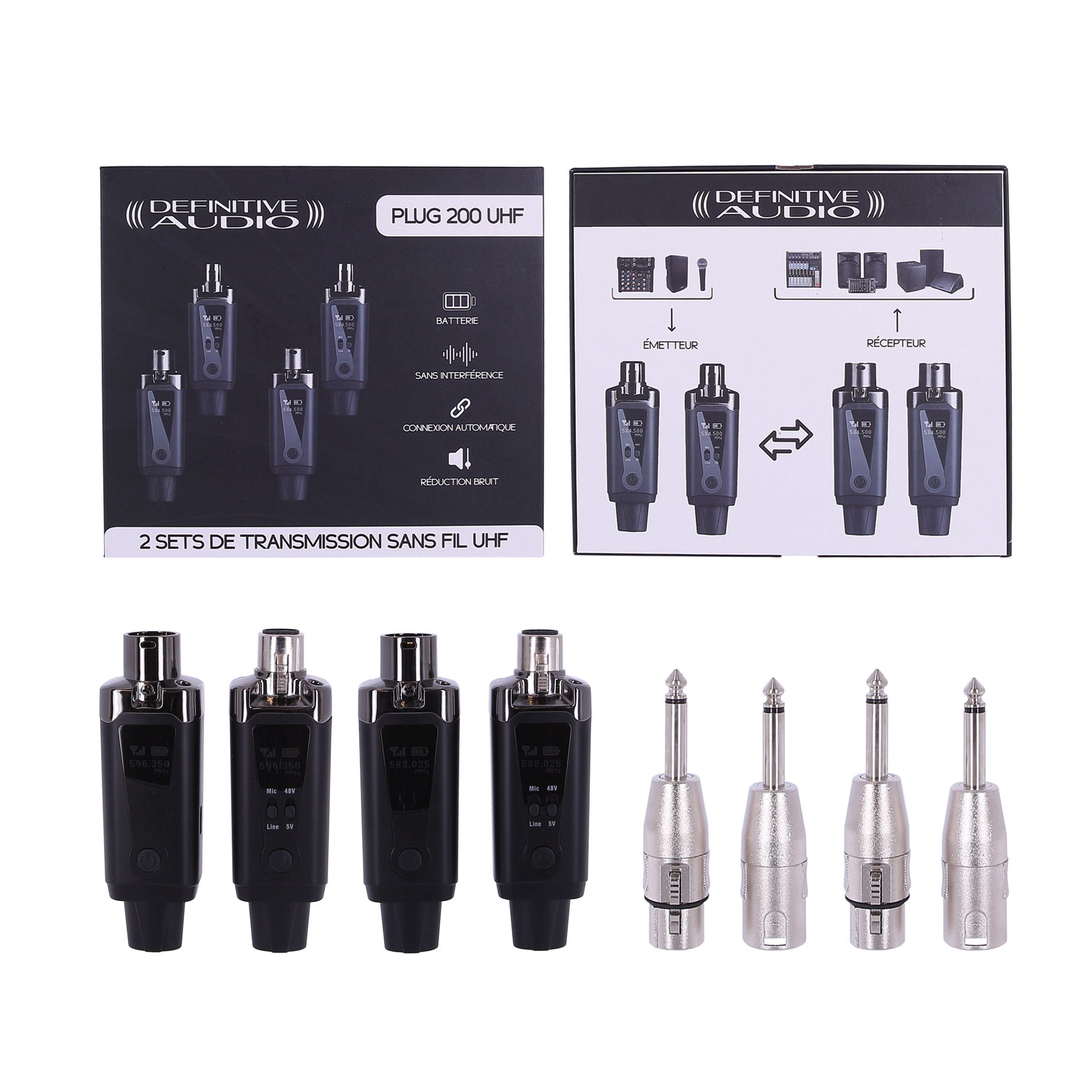 Definitive Audio Plug 200 Uhf - Ensemble Émetteur RÉcepteur Hf - Variation 10