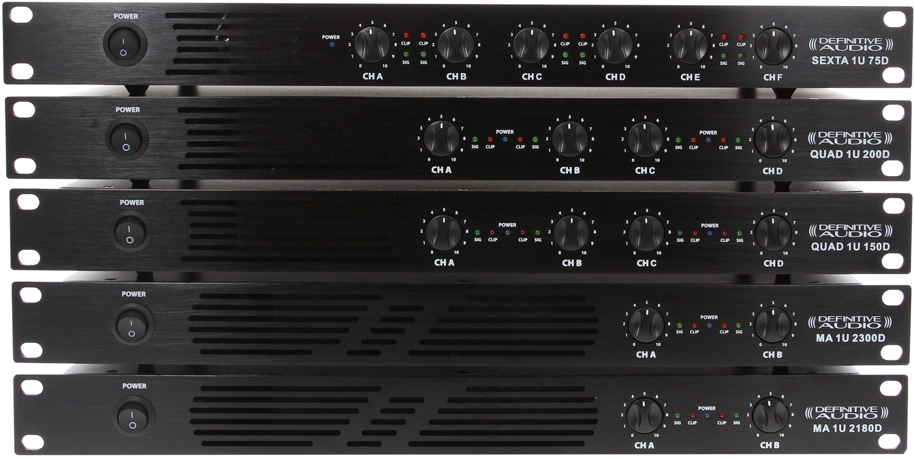 Definitive Audio Quad 1u 150d - Ampli Puissance Sono Multi-canaux - Variation 5