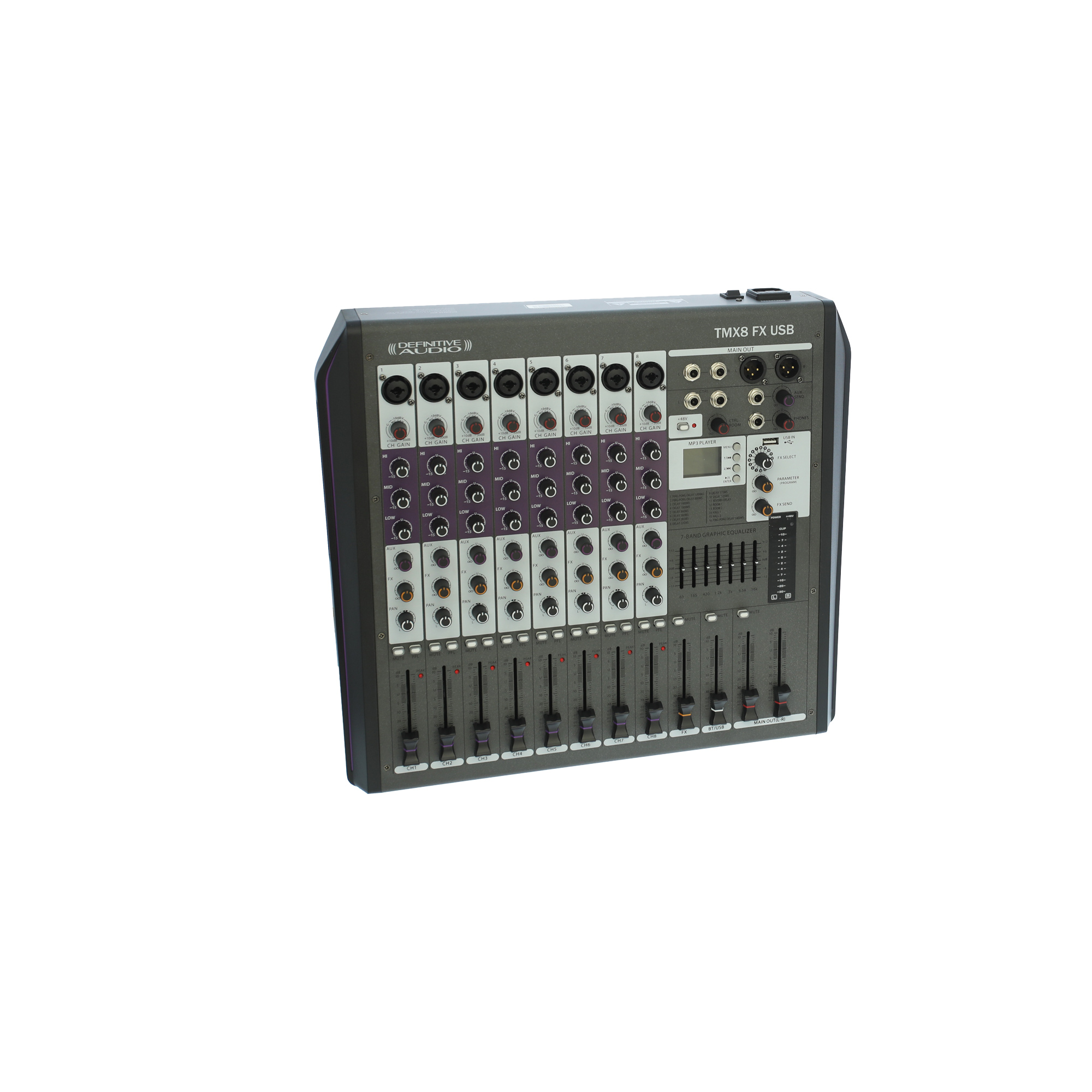 Definitive Audio Tmx8 Fx Usb - Table De Mixage Analogique - Variation 1