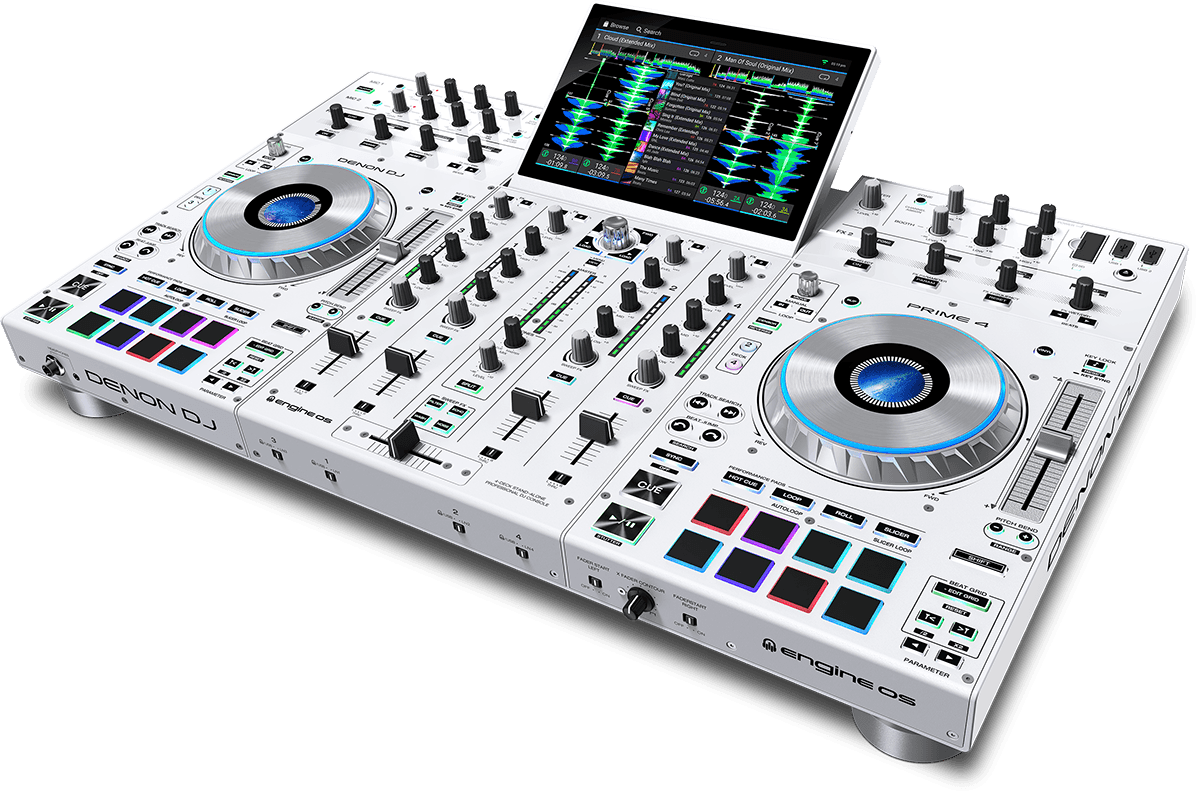 Denon Dj Prime 4 White - ContrÔleur Dj Autonome - Main picture