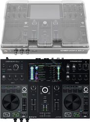 Pack dj avec housse/flight/decksaver Denon dj PRIME GO + Decksaver