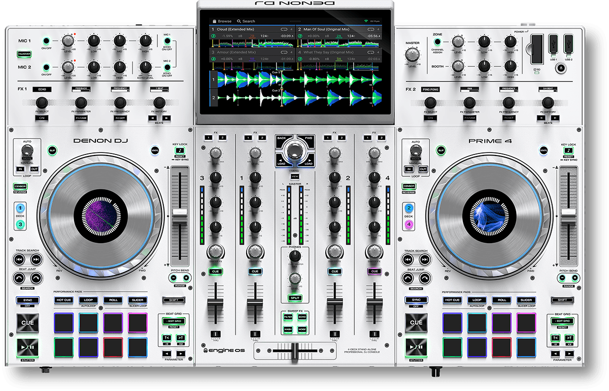 Denon Dj Prime 4 White - ContrÔleur Dj Autonome - Variation 1