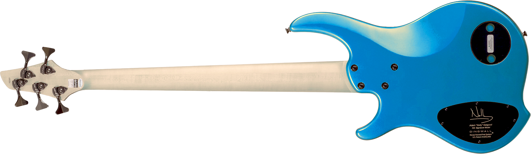 Dingwall Adam Nolly Getgood Ng3 5c Signature 3pu Active Mn - Laguna Seca Blue - Basse Électrique Solid Body - Variation 1