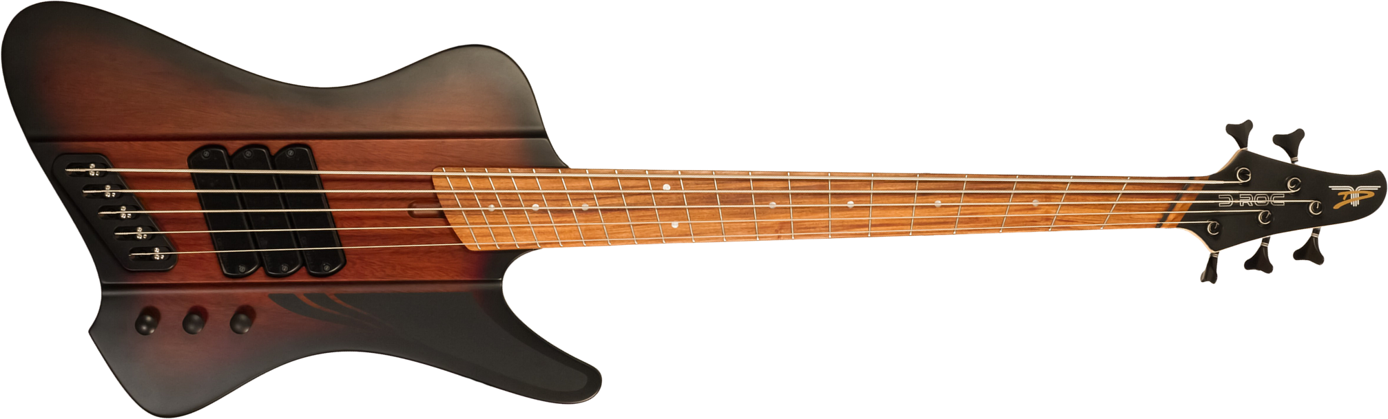 Dingwall D-roc Standard-3 5c 3pu Active Pf - Vintage Burst Matte - Basse Électrique Solid Body - Main picture