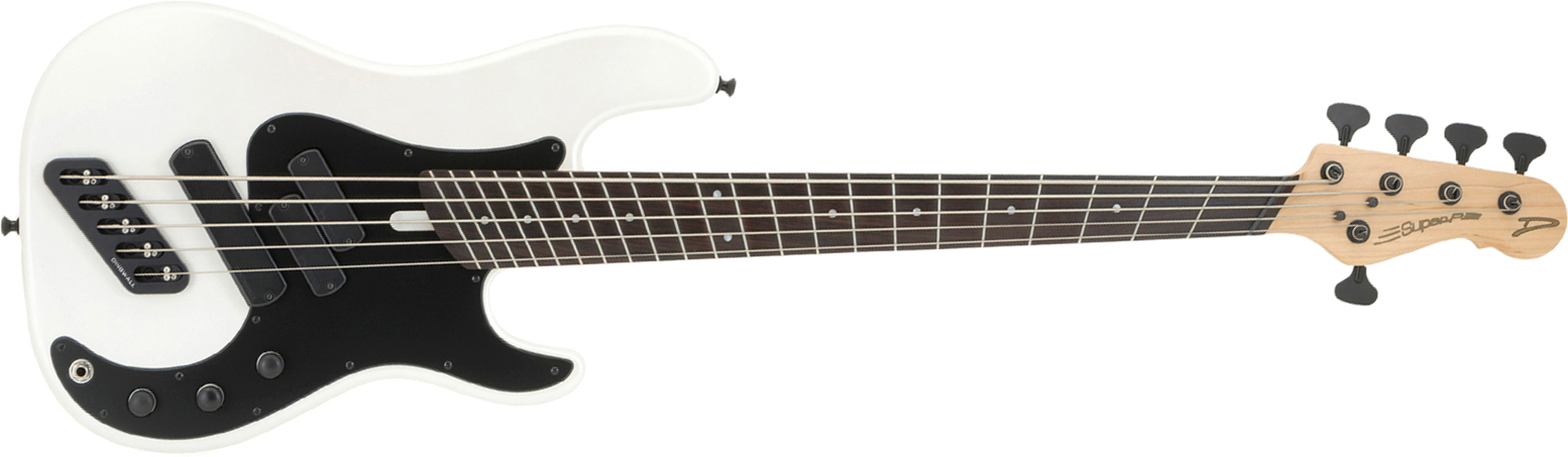 Dingwall Super P Sp1 5c Rw - Gloss Ducati Pearl White - Basse Électrique Solid Body - Main picture
