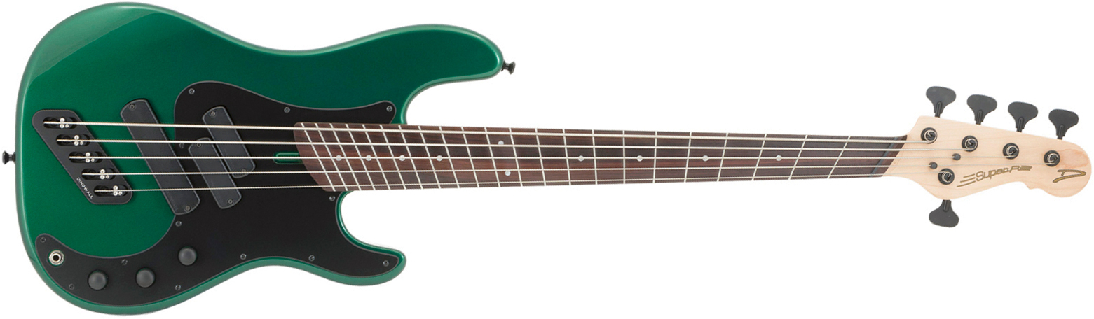Dingwall Super P Sp1 5c Rw - Gloss Dark Candy Green - Basse Électrique Solid Body - Main picture