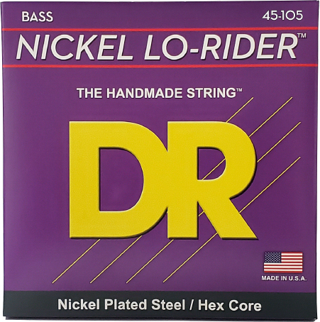 Dr Jeu De 4 Cordes Lo-rider Nickel Plated Steel 45-105 - Cordes Basse Électrique - Main picture