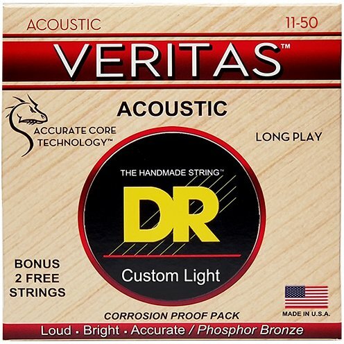 Dr Vta-11 Veritas Coated Core Custom Light 11-50 - Cordes Guitare Acoustique - Main picture