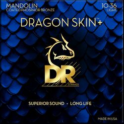 Cordes mandoline Dr DRAGON SKIN+ Core Technology Coated Wrap 10-36 - Jeu de 8 cordes