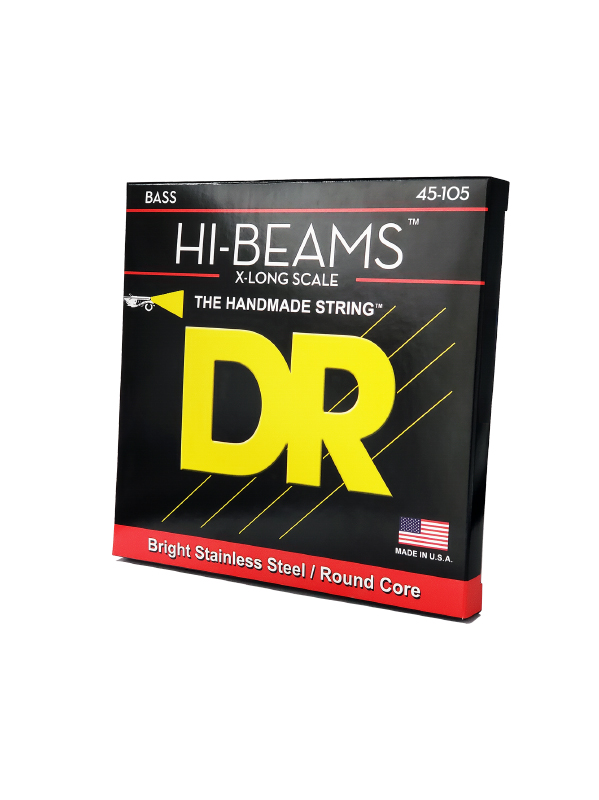 Dr Hi-beams Stainless Steel 45-105 X-long Scale - Cordes Basse Électrique - Variation 1