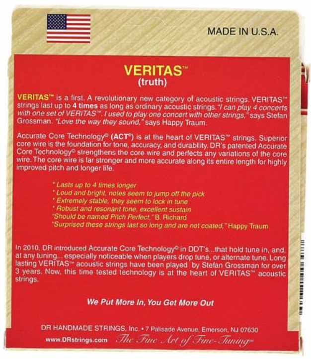 Dr Vta-13 Veritas Phosphore Bronze Acoustic Guitar 6c 13-56 - Cordes Guitare Acoustique - Variation 1