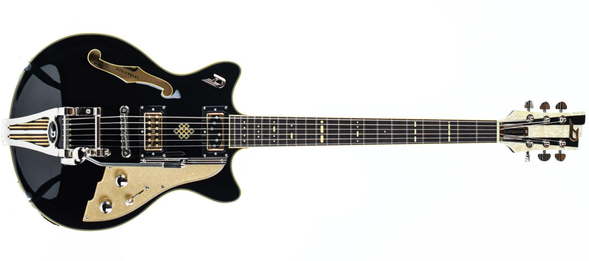 Duesenberg Joe Walsh Alliance Signature Hs Trem Rw - Black - Guitare Électrique 1/2 Caisse - Main picture